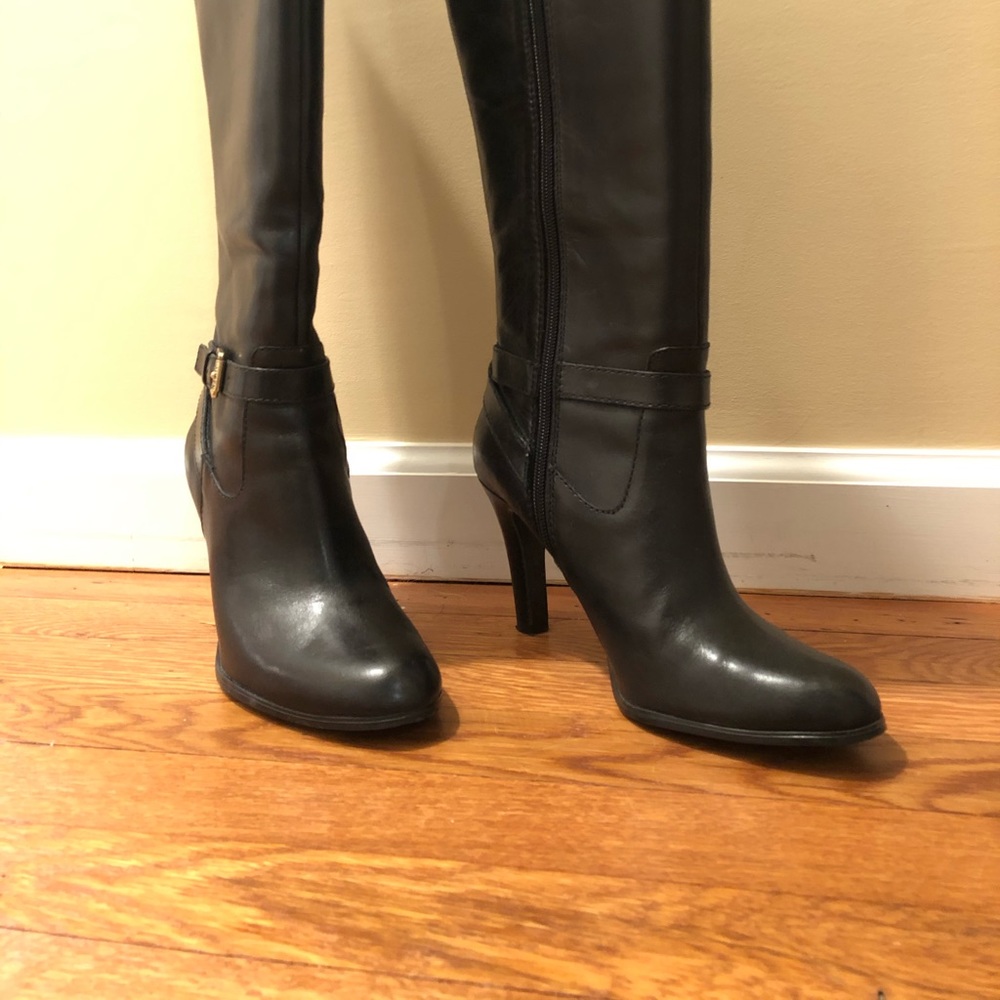 Ralph Lauren Boots, Hi-heel, Calf-high, Worn once.